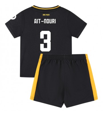 Wolves Rayan Ait-Nouri #3 Bortatröja Barn 2024-25 Kortärmad (+ Korta byxor)